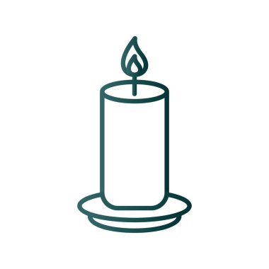 Mum Satırı Gradyan Vektör Simgesi Tasarımı