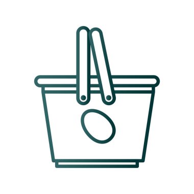 Piknik Satırı Gradyan Vektör Simgesi Tasarımı