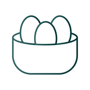 Yuva Satırı Gradyan Vektör Simgesi Tasarımı