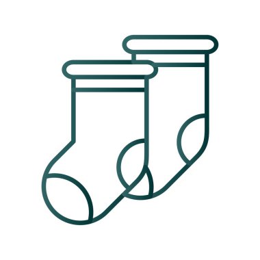 Çorap Satırı Gradyan Vektör Simgesi Tasarımı