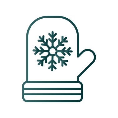 Eldiven Çizgisi Gradyan Vektör Simgesi Tasarımı