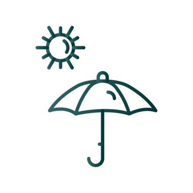 Hava Çizgisi Gradyan Vektör Simgesi Tasarımı