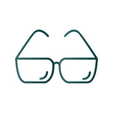 Güneş Gözlüğü Çizgisi Gradyan Vektör Simgesi Tasarımı