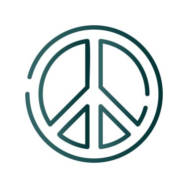 Barış İmza Satırı Gradyan Vektör Simgesi Tasarımı