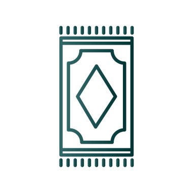 Dua Halı Çizgisi Gradyan Vektör Simgesi Tasarımı