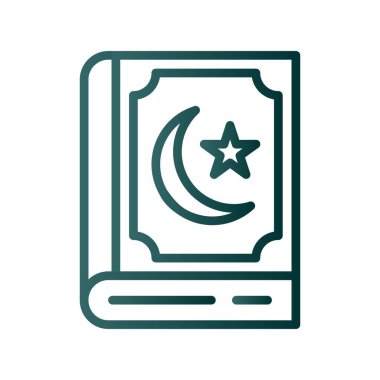 Kuran Satırı Gradyan Vektör Simgesi Tasarımı