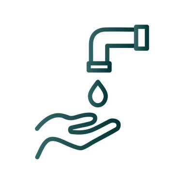 Wudhu Satırı Gradyan Vektör Simgesi Tasarımı