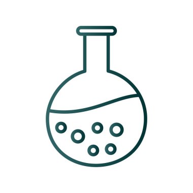 Beaker Çizgisi Gradyan Vektör Simgesi Tasarımı