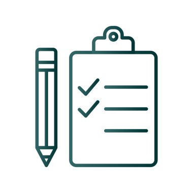 Görev Satırı Gradyan Vektör Simgesi Tasarımı