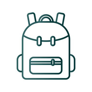 Torba Satırı Gradyan Vektör Simgesi Tasarımı