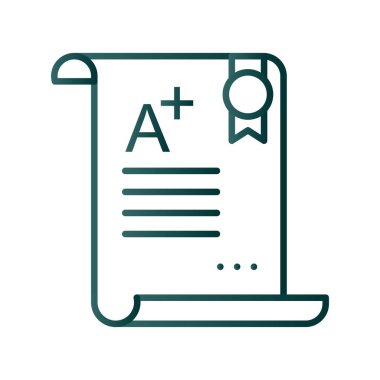 Not Çizgisi Gradyan Vektör Simgesi Tasarımı