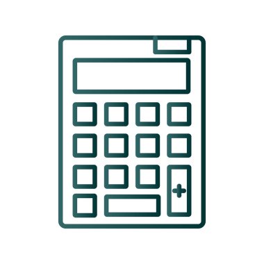 Hesap Makinesi Satırı Gradyan Vektör Simgesi Tasarımı