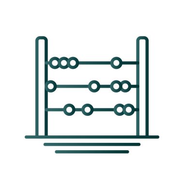 Abaküs Çizgisi Gradyan Vektör Simgesi Tasarımı