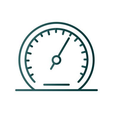 Barometre Çizgisi Gradyan Vektör Simgesi Tasarımı