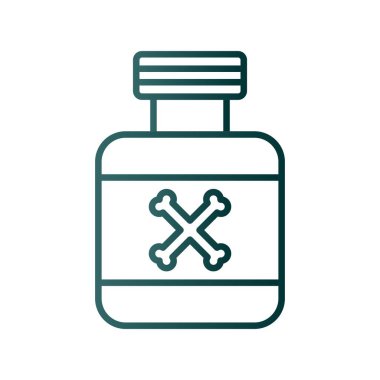 Şişe Satırı Gradyan Vektör Simgesi Tasarımı