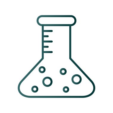 Beaker Çizgisi Gradyan Vektör Simgesi Tasarımı