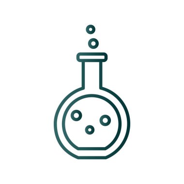 Beaker Çizgisi Gradyan Vektör Simgesi Tasarımı