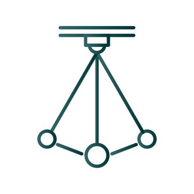 Sarkaç Çizgisi Gradyan Vektör Simgesi Tasarımı