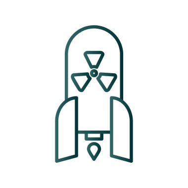 Nükleer Satır Gradyan Vektör Simgesi Tasarımı