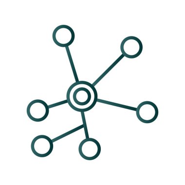 Kimyasal Bağ Çizgisi Gradyan Vektör Simgesi Tasarımı
