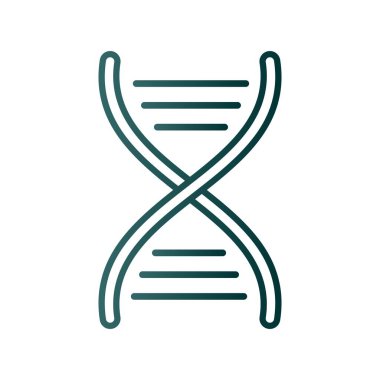 DNA Çizgisi Gradyan Vektör Simgesi Tasarımı