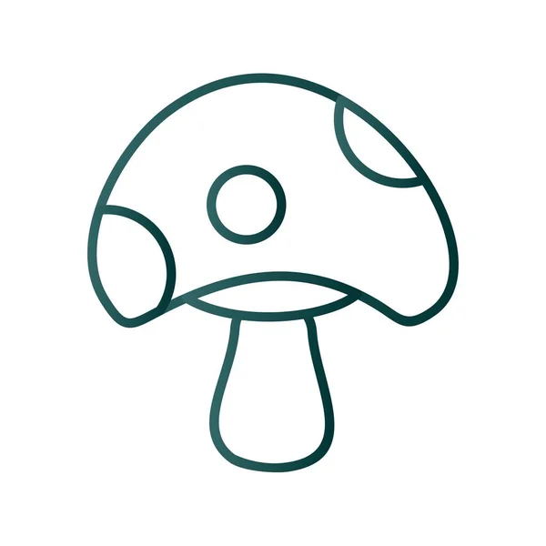 Mushroom Line Gradient Vector Icon Desig — Stock Vector