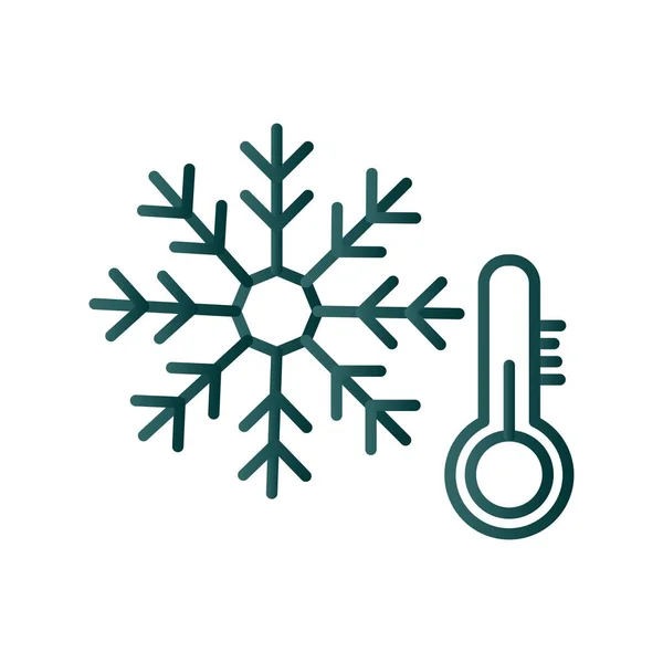 Градиентная Векторная Икона Линия Температуры — стоковый вектор