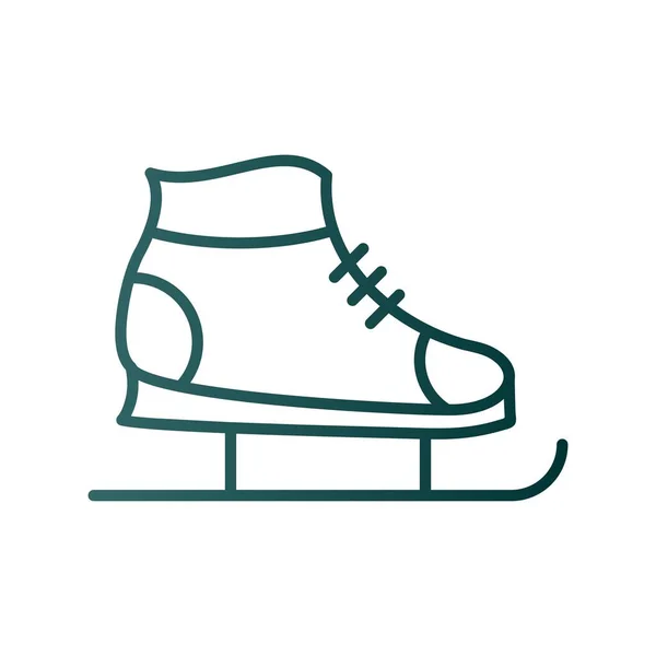 Skates Line Gradient Vector Icon Desig — Archivo Imágenes Vectoriales