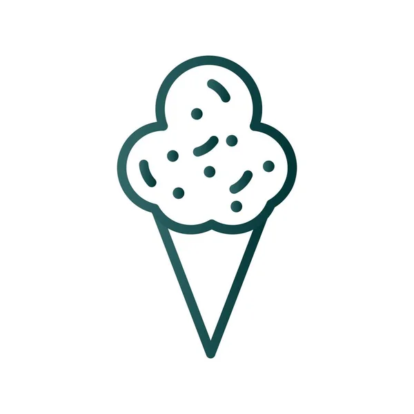 Dessert Line Gradient Vector Icon Desig — Stockvektor