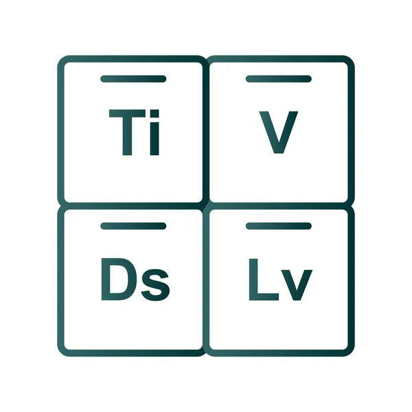 Градиентная Векторная Икона Линии Периодической Таблицы — стоковый вектор