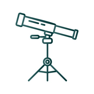 Teleskop Satırı Gradyan Vektör Simgesi Tasarımı