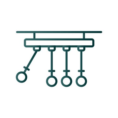 Momentum Satırı Gradyan Vektör Simgesi Tasarımı