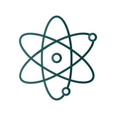 Atom Satırı Gradyan Vektör Simgesi Tasarımı