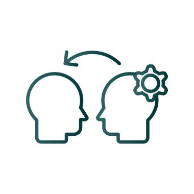 Mentoring Satırı Gradyan Vektör Simgesi Tasarımı