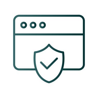 Koruma Hattı Gradyan Vektör Simgesi Tasarımı