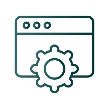 Web Sayfası Gradyan Vektör Simgesi Tasarımı