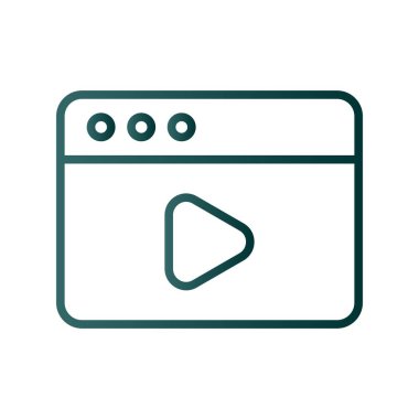 oyuncu Satırı Gradyan Vektör Simgesi Tasarımı