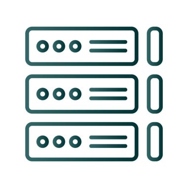 depolama Satırı Gradyan Vektör Simgesi Tasarımı