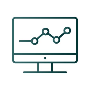 İstatistikler Satırı Gradyan Vektör Simgesi Tasarımı