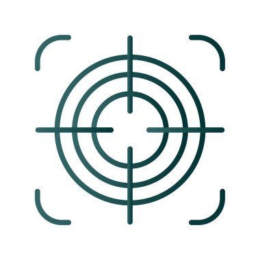 Hedef Satır Gradyan Vektör Simgesi Tasarımı