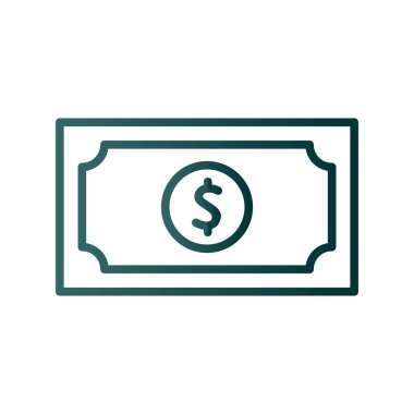 Döviz Çizgisi Gradyan Vektör Simgesi Tasarımı