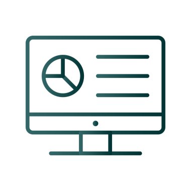 Turta Çizgisi Gradyan Vektör Simgesi Tasarımı