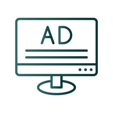 Ad Satırı Gradyan Vektör Simgesi Tasarımı