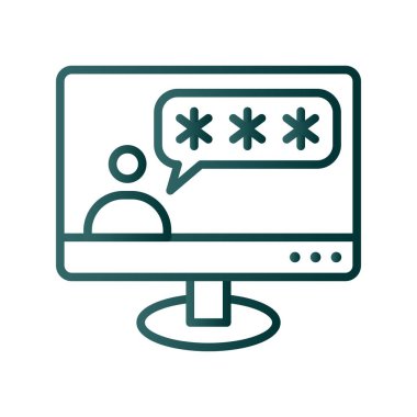 Sohbet Kodu Satırı Gradyan Vektör Simgesi Tasarımı