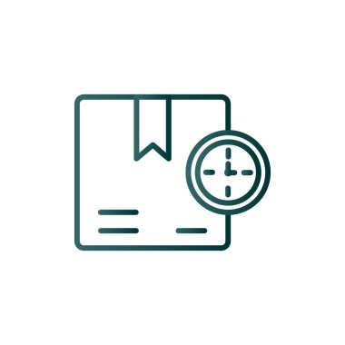 Saat Çizgisi Gradyan Vektör Simgesi Tasarımı