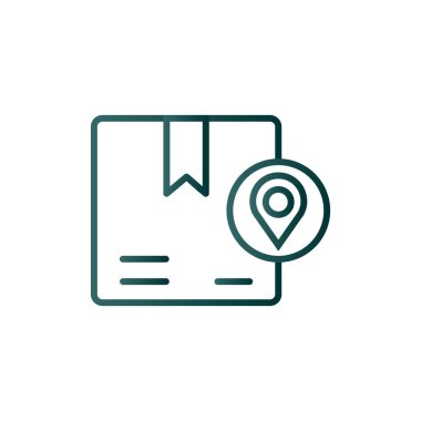 Konum Çizgisi Gradyan Vektör Simgesi Tasarımı