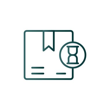 Kum Saati Çizgisi Gradyan Vektör Simgesi Tasarımı