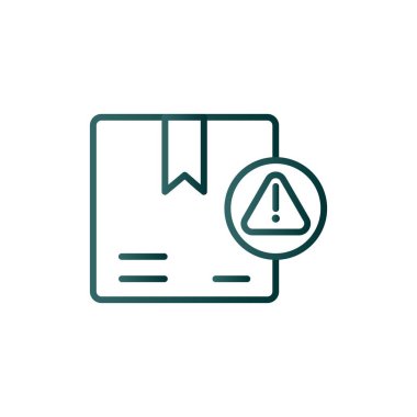 uyarı Satırı Gradyan Vektör Simgesi Tasarımı