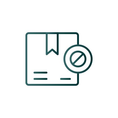 Yasak Satır Gradyan Vektör Simgesi Tasarımı