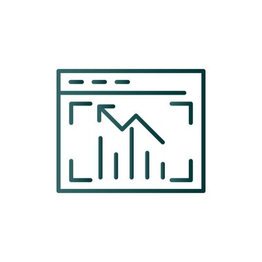 Web Sunum Satırı Gradyan Vektör Simgesi Tasarımı